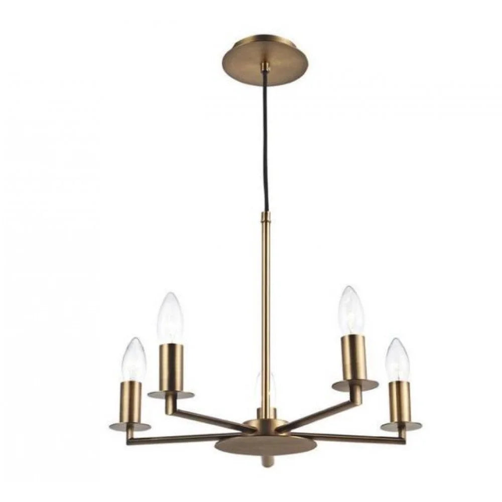 Tyler 5/8Lt Light Fitting - Satin Nickel/Bronze (Excludes Shades)