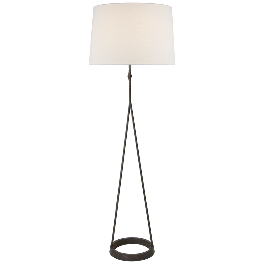 Dauphine Floor Lamp- Gilded Iron/ Aged Iron Finishes