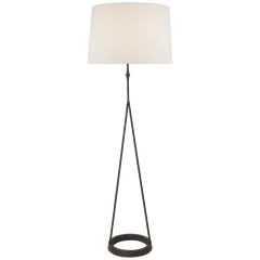 Dauphine Floor Lamp- Gilded Iron/ Aged Iron Finishes