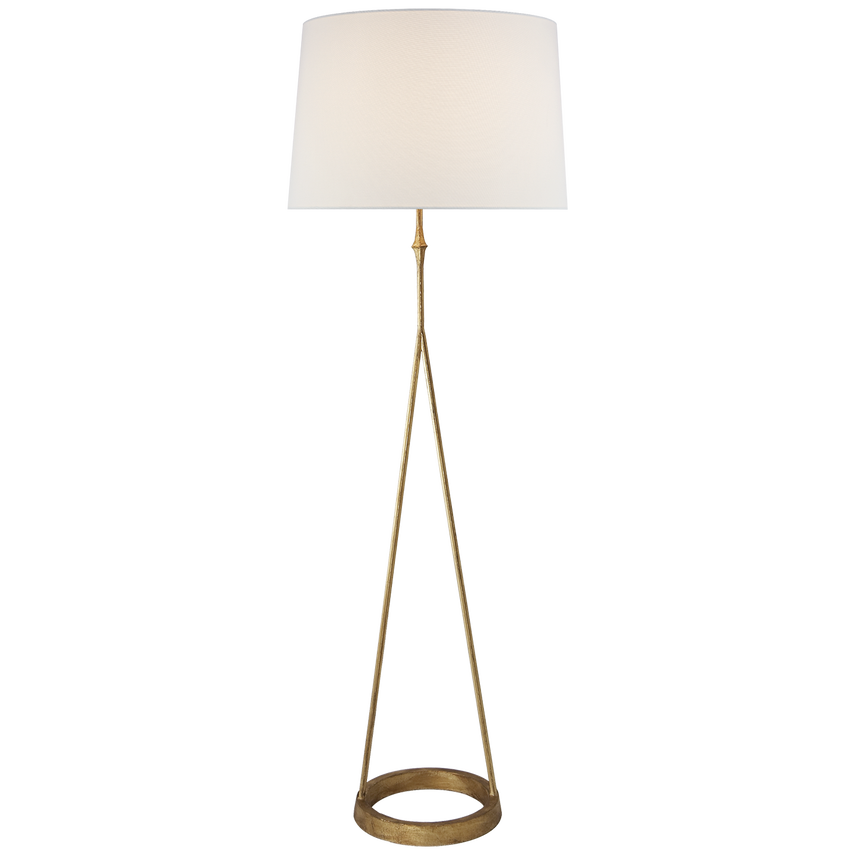 Dauphine Floor Lamp- Gilded Iron/ Aged Iron Finishes