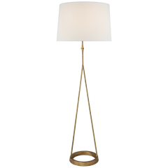 Dauphine Floor Lamp- Gilded Iron/ Aged Iron Finishes