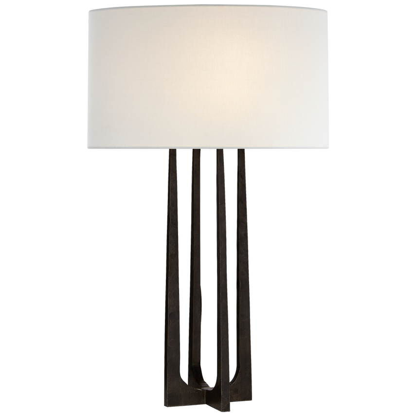 Scala Hand-Forged Table Lamp- Aged Iron/ Gilded Iron