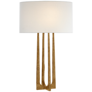 Scala Hand-Forged Table Lamp- Aged Iron/ Gilded Iron