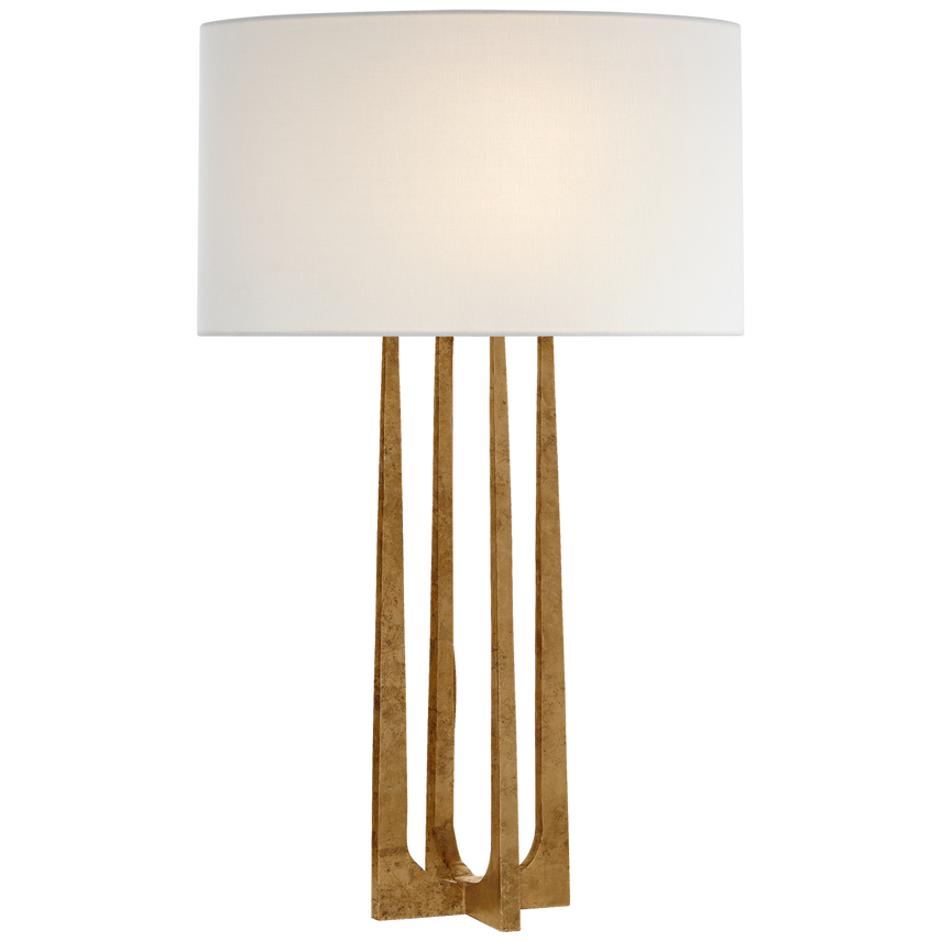Scala Hand-Forged Table Lamp- Aged Iron/ Gilded Iron