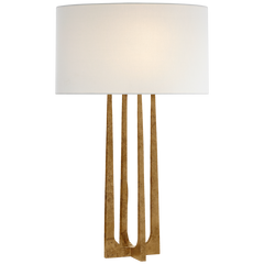 Scala Hand-Forged Table Lamp- Aged Iron/ Gilded Iron