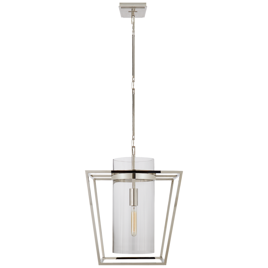 Presidio Small Lantern- Antique Brass/ Polished Nickel
