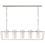 Presidio Large Linear Lantern- Polished Nickel/ Antique Brass
