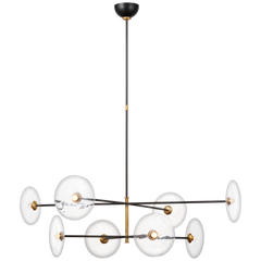 Calvino Centre Ceiling Light - Black/Brass