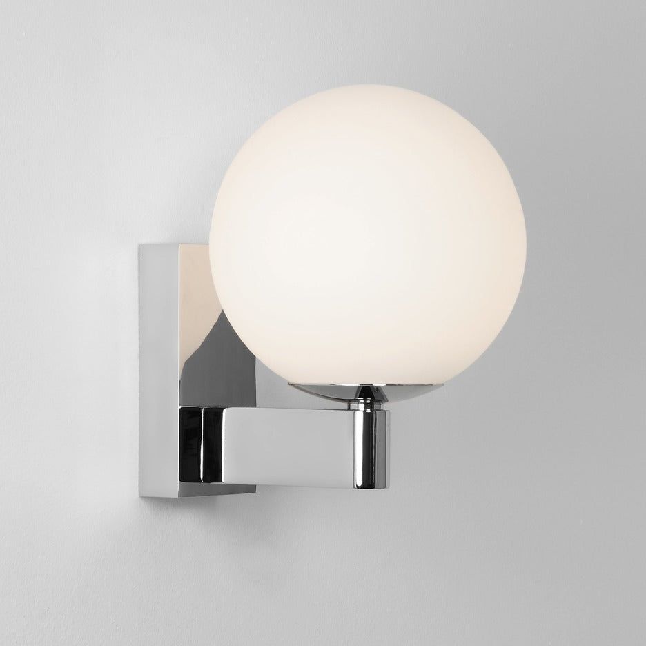 Sagara Bathroom Wall Light - Polished Chrome / Matt Black