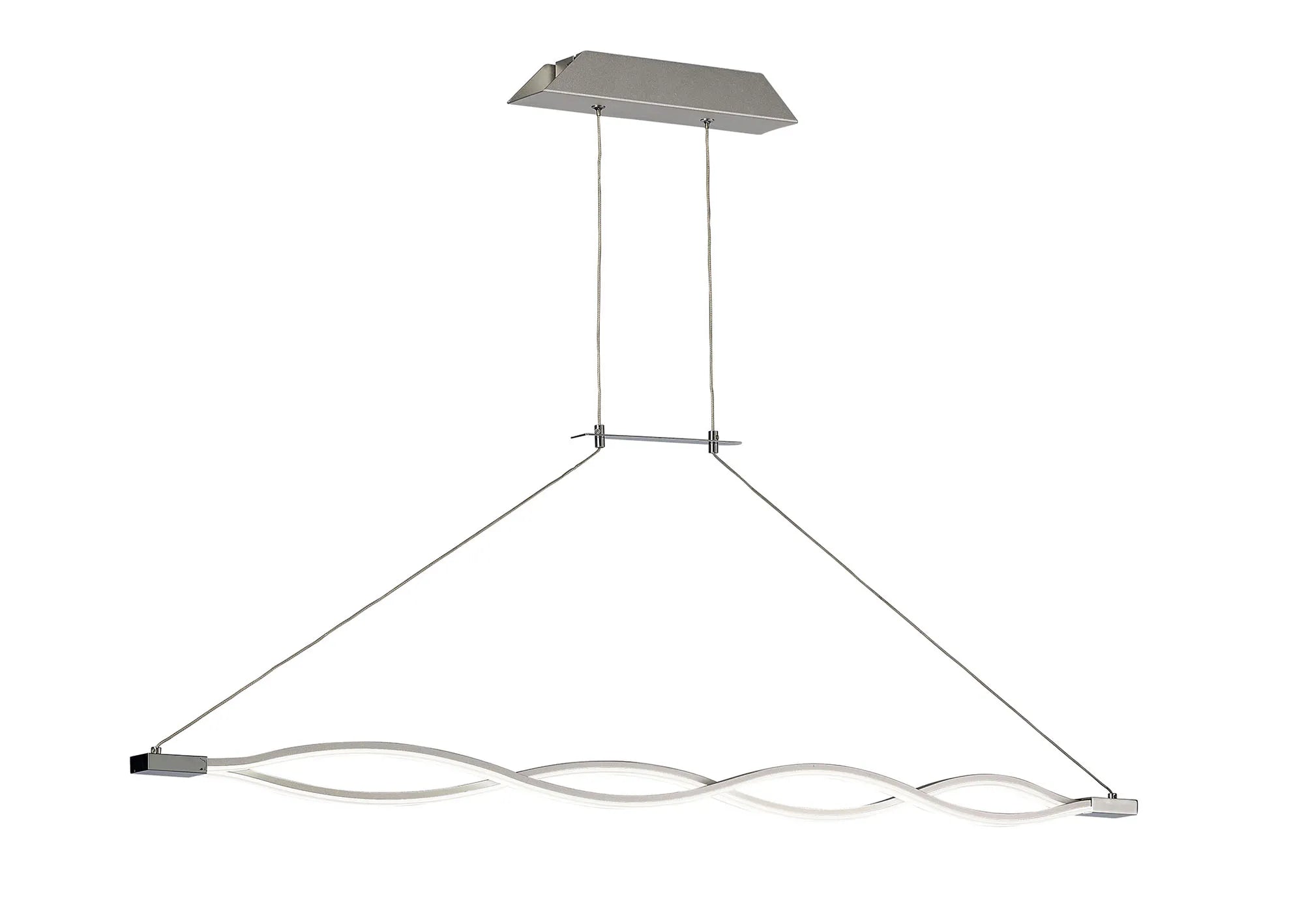 Sahara LED Linear Pendant - Chrome/Brown