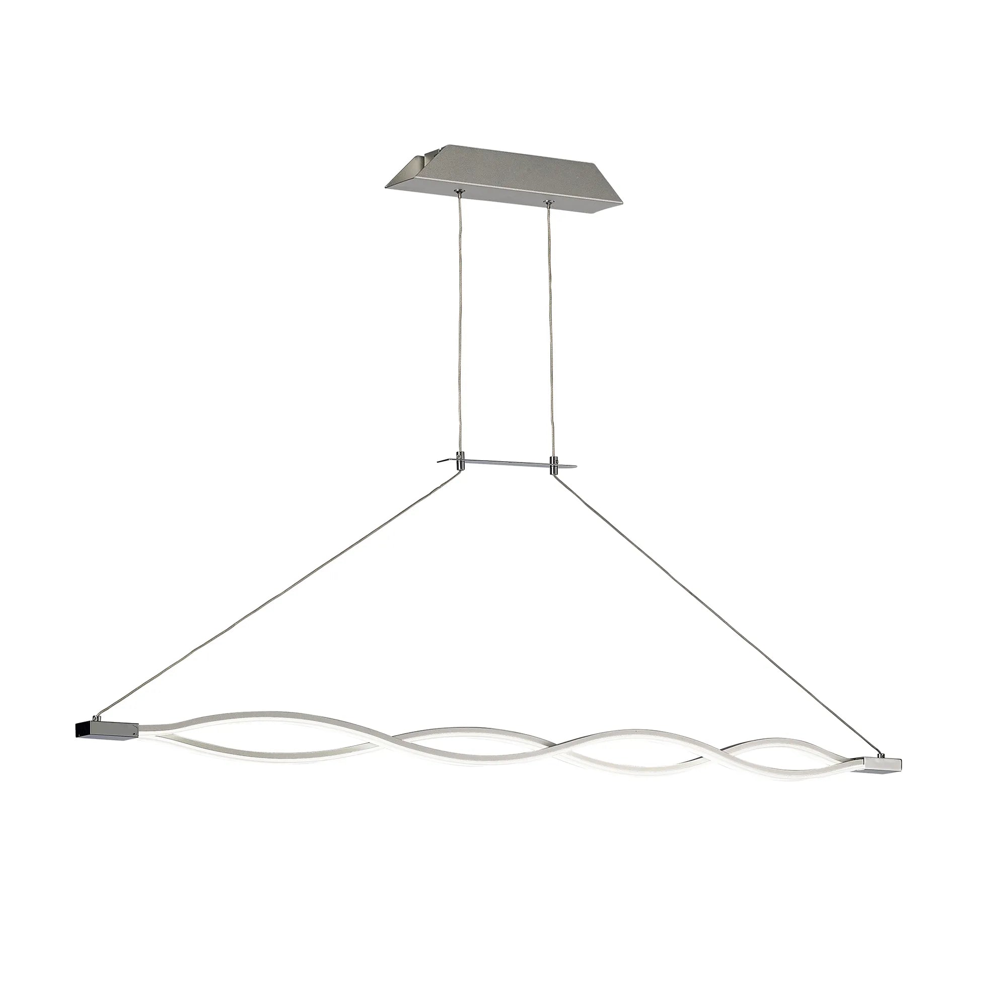 Sahara LED Linear Pendant - Chrome/Brown