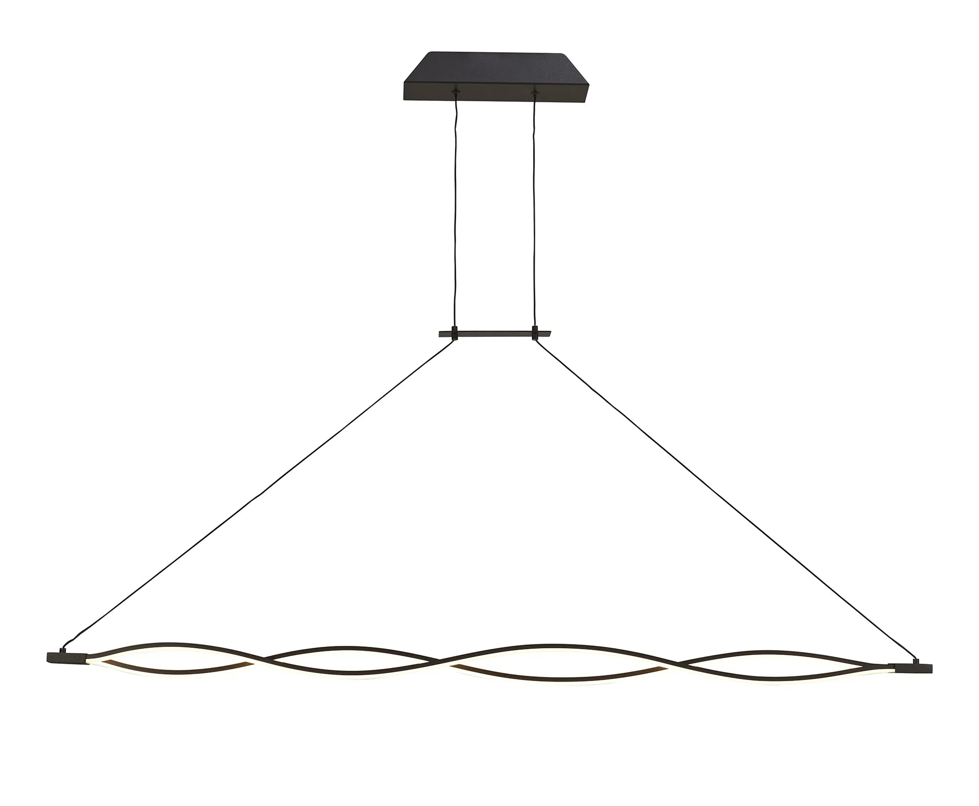 Sahara LED Linear Pendant - Chrome/Brown