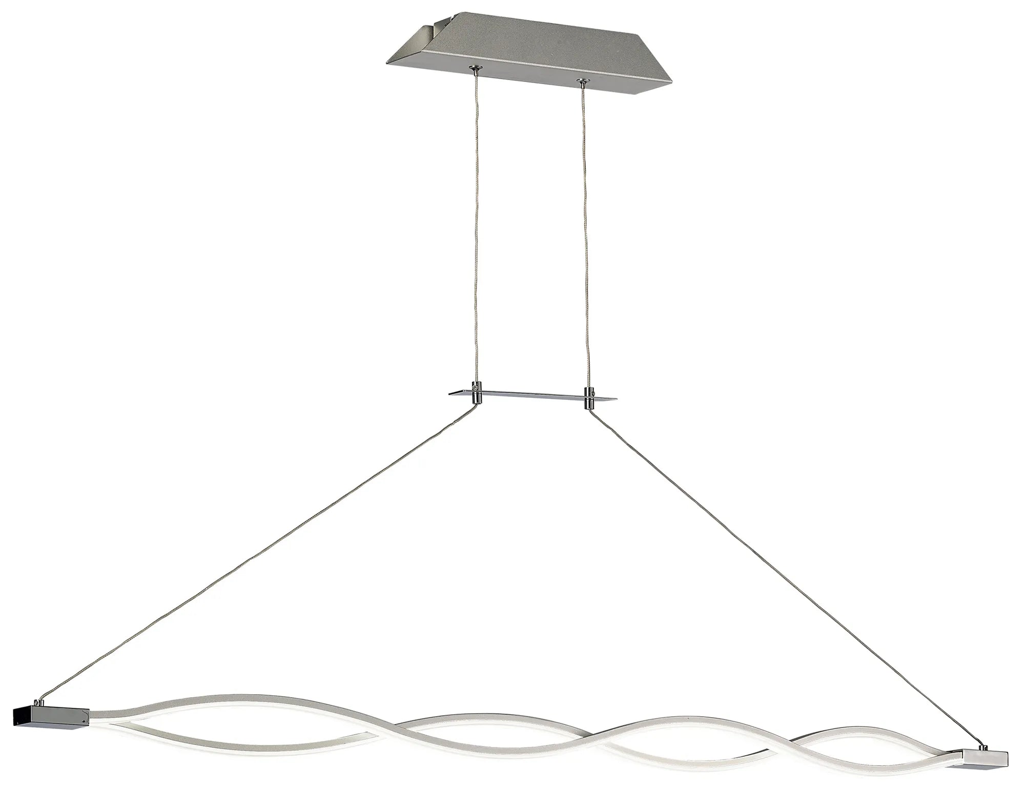 Sahara LED Linear Pendant - Chrome/Brown