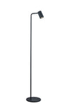 Sal Floor Lamp 1Lt, Matt Black /White/ Satin Gold Finishes
