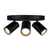 Sal 3Lt Plate Spotlight GU10 - Black/White