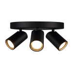 Sal 3Lt Plate Spotlight GU10 - Black/White