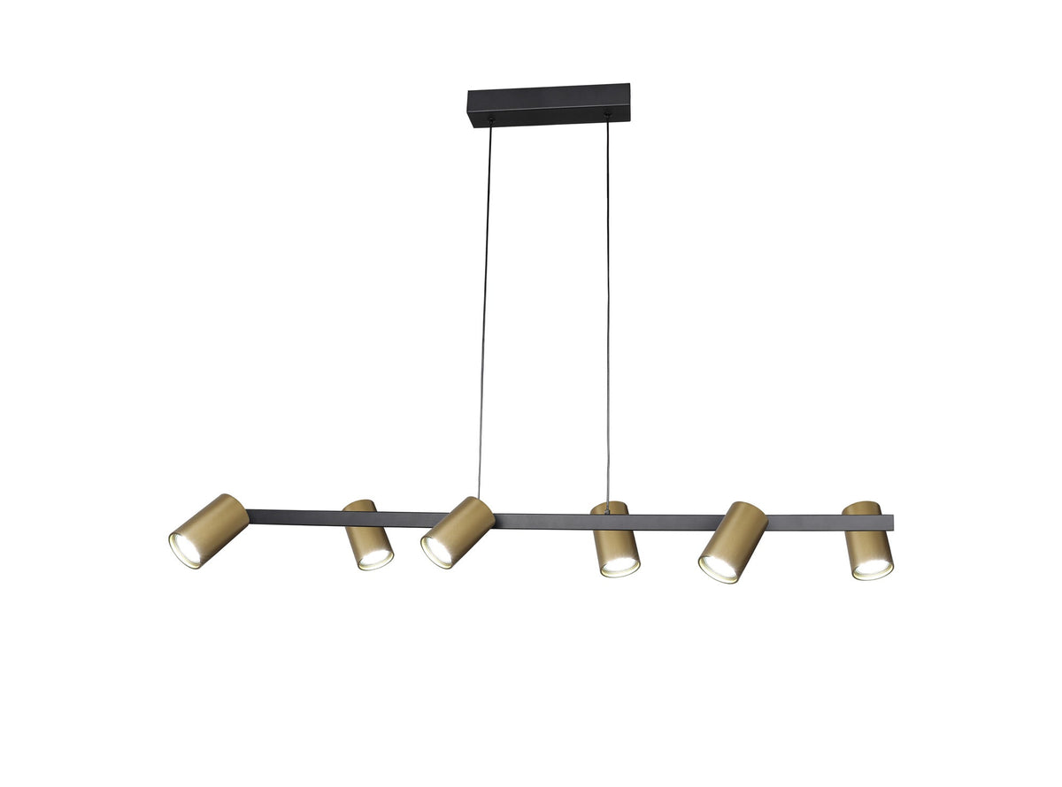 Sal 6Lt Linear Pendant - Various Colours