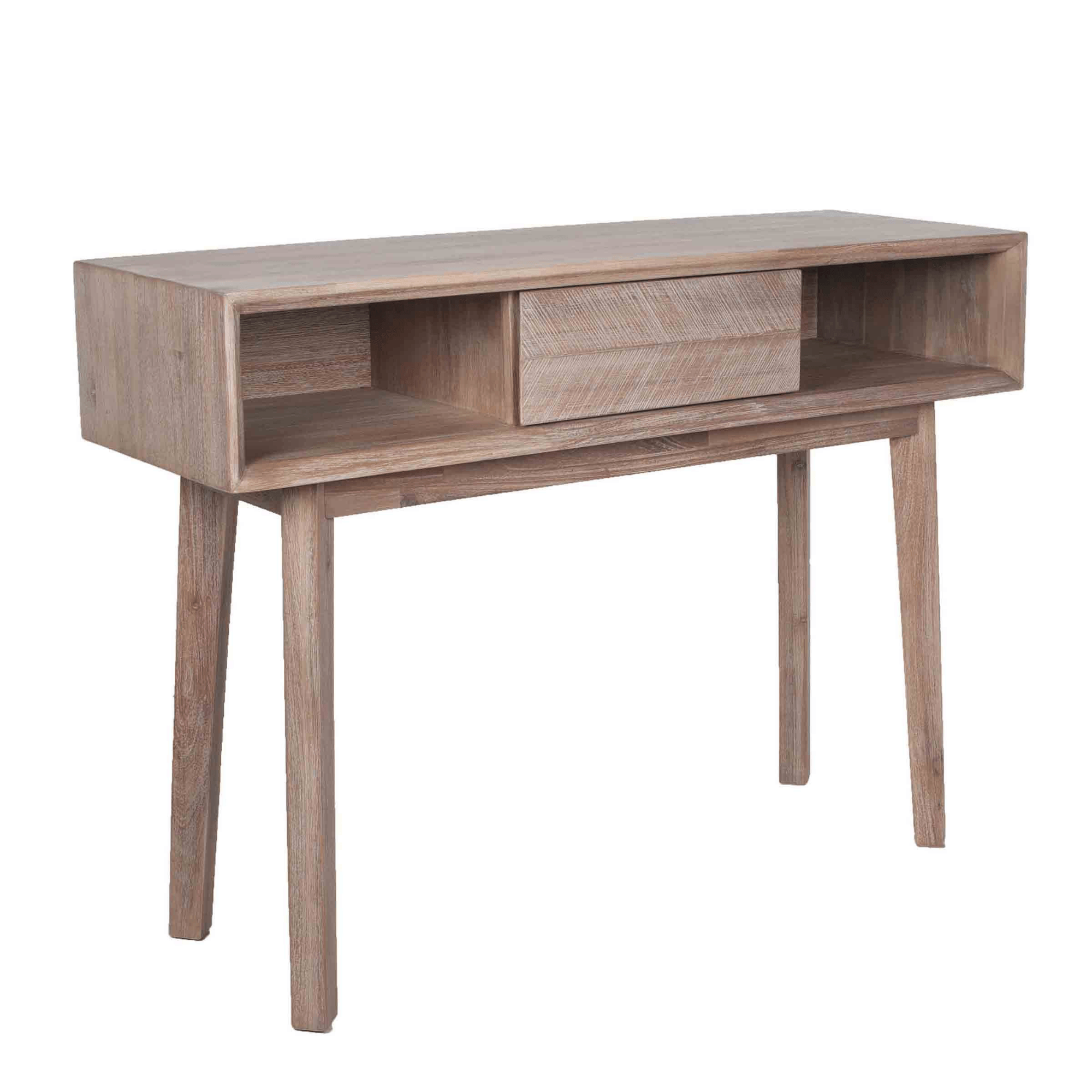 Sand Wash Acacia Wood 1 Drawer Console K/D - Cusack Lighting