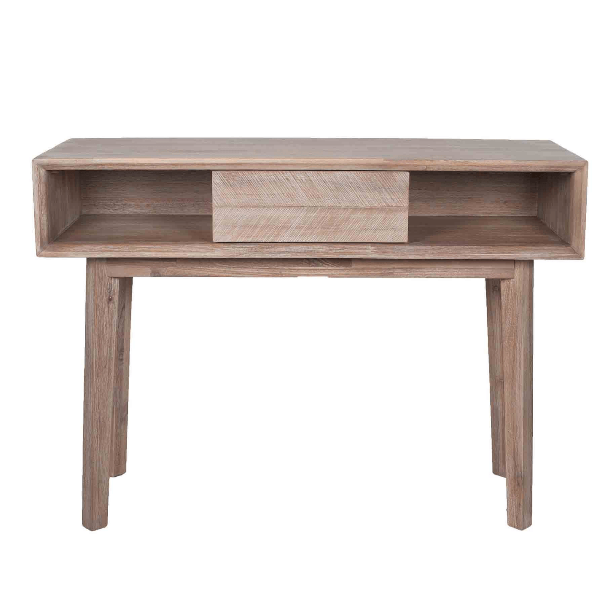 Sand Wash Acacia Wood 1 Drawer Console K/D - Cusack Lighting