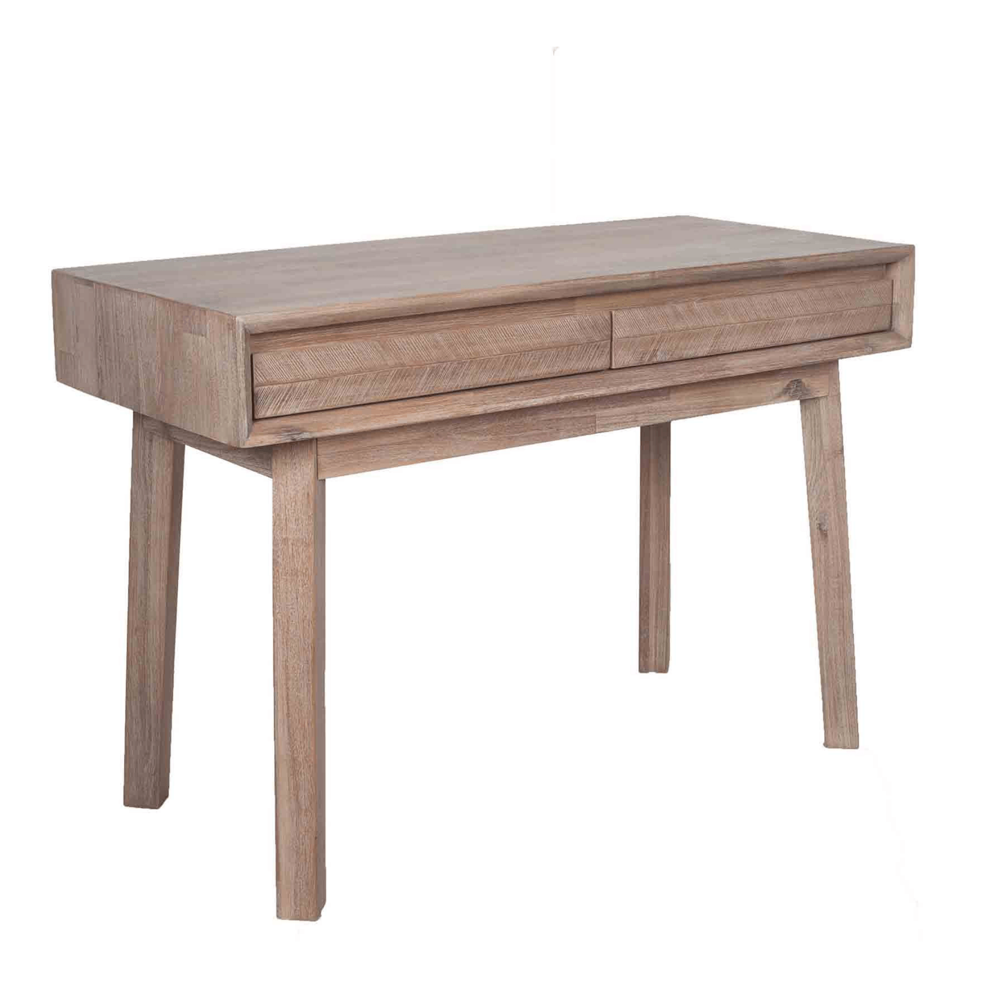 Sand Wash Acacia Wood 2 Drawer Desk K/D - Cusack Lighting