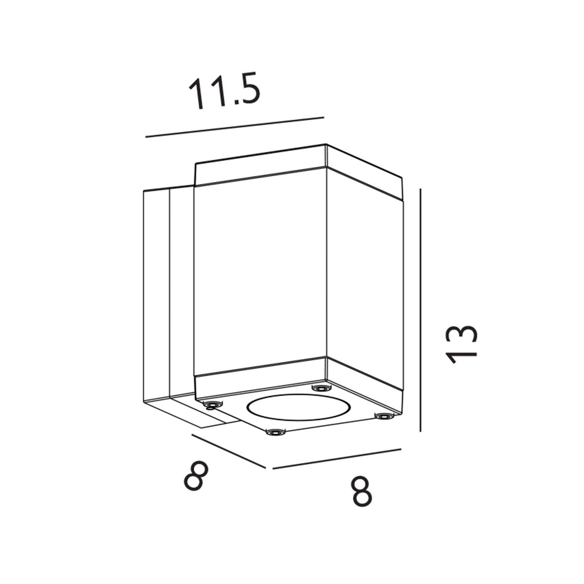 Sandvik 1/2 Light Up/Down Wall Light - Graphite GU10 IP65