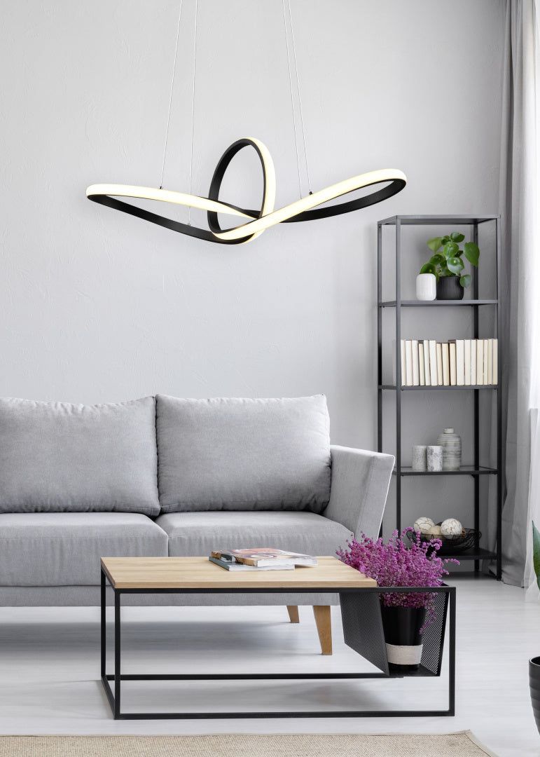 Sansa LED Hanging Light - Matt Black Finish