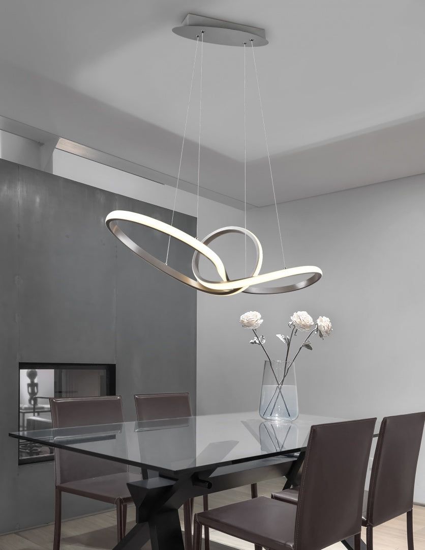 Sansa LED Hanging Light - Matt Nickel Finish