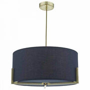 Santino Pendant Gold C/W Navy Cotton Shade
