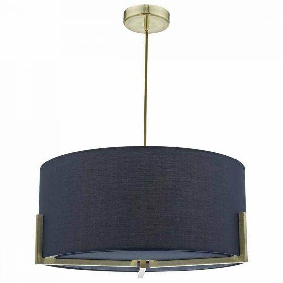 Santino Pendant Gold C/W Navy Cotton Shade