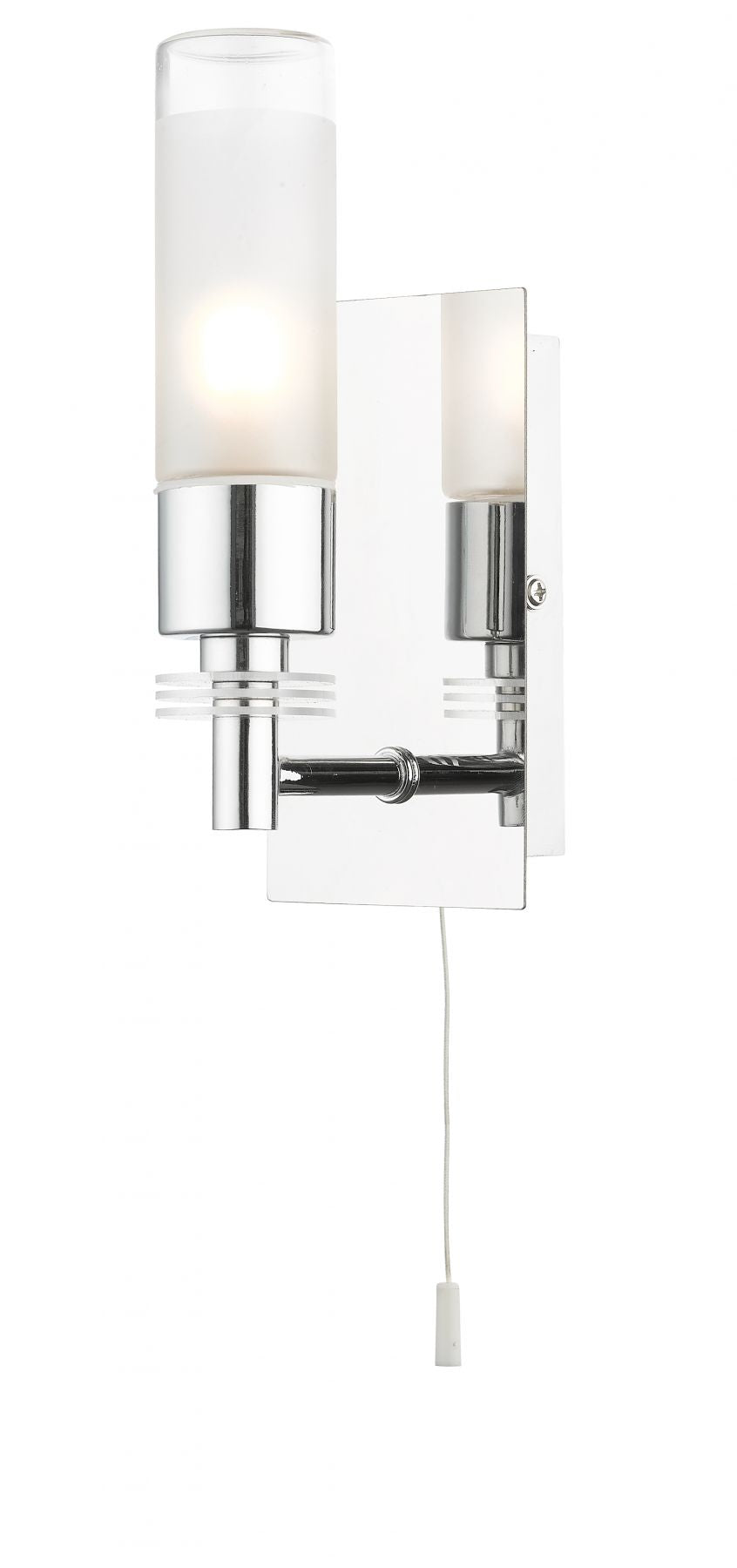 Saturn 1Lt Bathroom Wall IP44 - Polished Chrome/Satin Brass