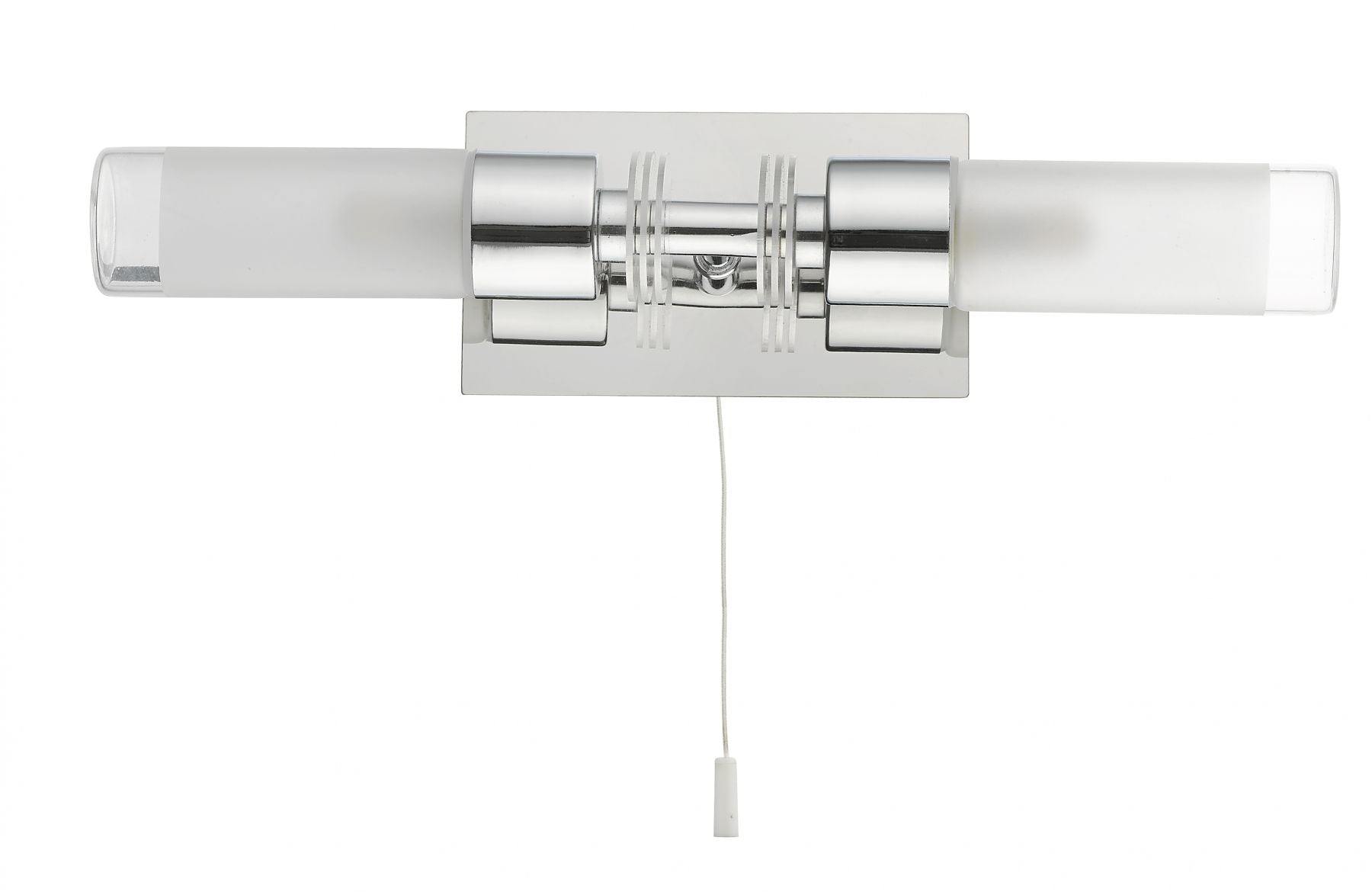 Saturn 2 Light Bathroom Wall Light- Satin Brass/ Polished Chrome