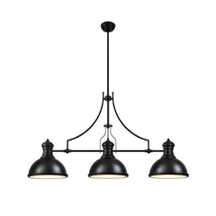 Luiz Linear Pendant, 3 x E27, Matt Black- Finish