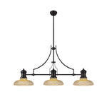 Luiz Linear Pendant, 3 x E27, Matt Black- Finish
