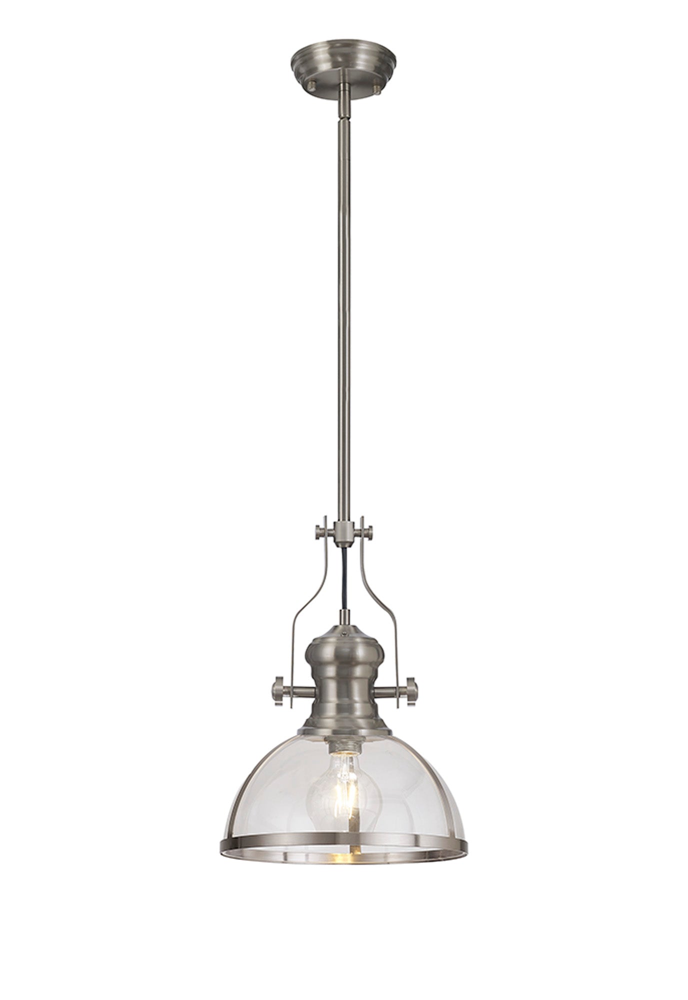 Savannah Pendant, 1 x E27, Satin Nickel