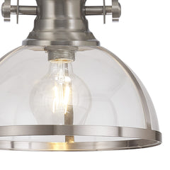 Savannah Pendant, 1 x E27, Satin Nickel