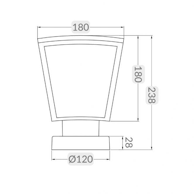 Sawyer IP44 Anthracite Pillar Top