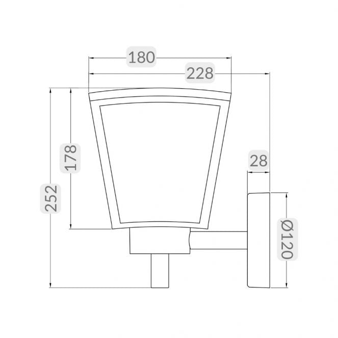 Sawyer IP44 Anthracite Wall Light