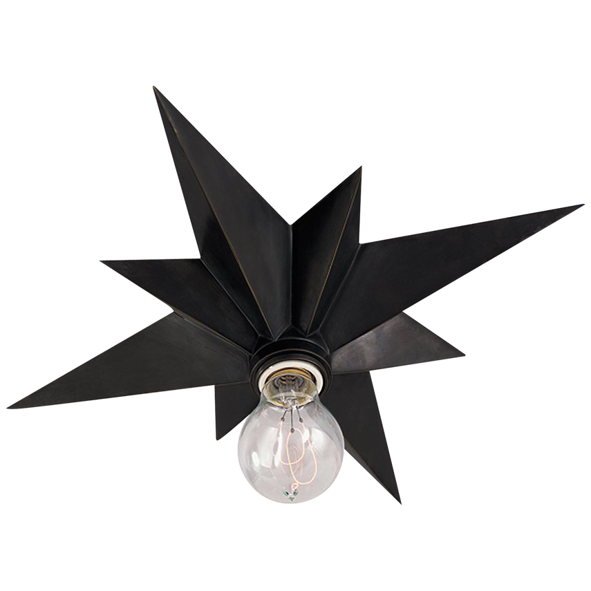 Star Flush Mount- Bronze/ Antique Brass Finish