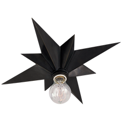 Star Flush Mount- Bronze/ Antique Brass Finish
