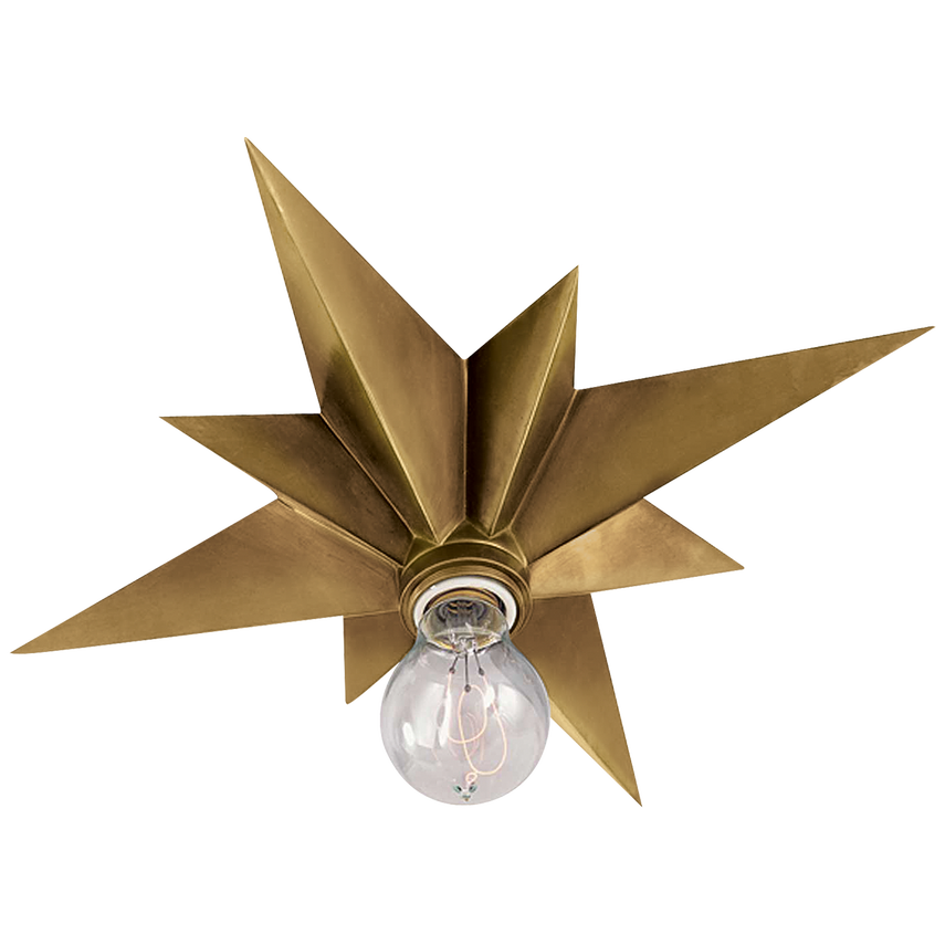 Star Flush Mount- Bronze/ Antique Brass Finish