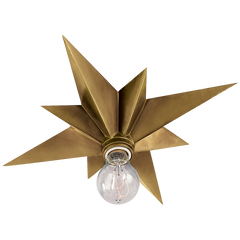 Star Flush Mount- Bronze/ Antique Brass Finish