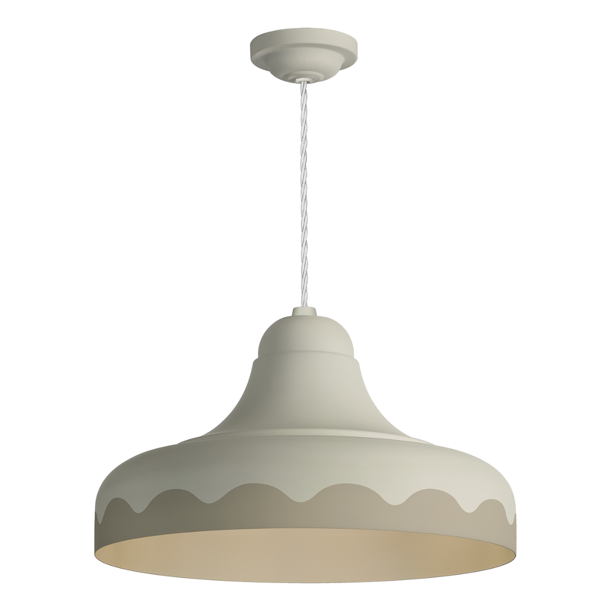 Scallop 1 Light Small/Large Scalloped Edge Pendant - Bespoke