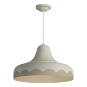 Scallop 1 Light Small/Large Scalloped Edge Pendant - Bespoke