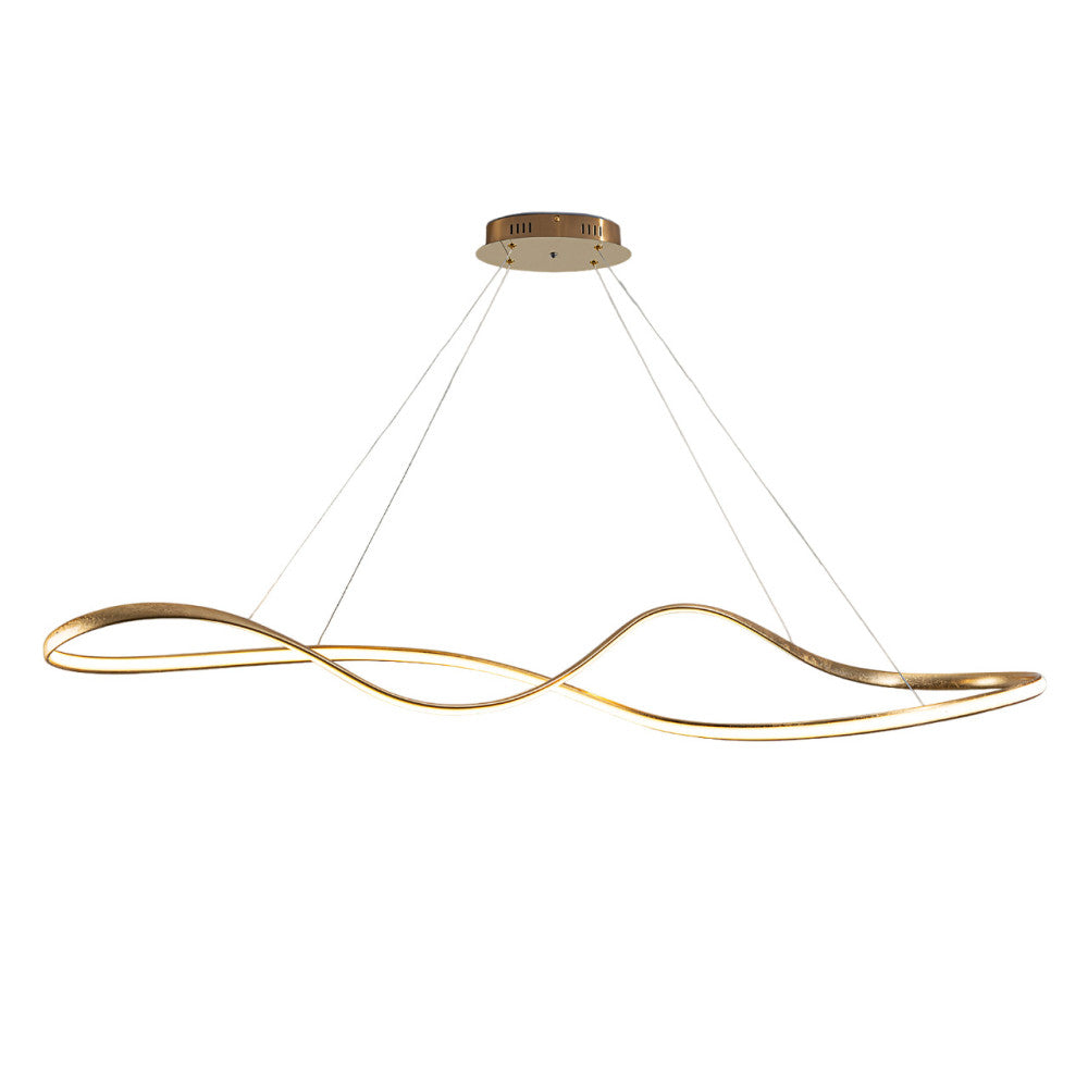 Lia Large LED Linear Pendant - Gold