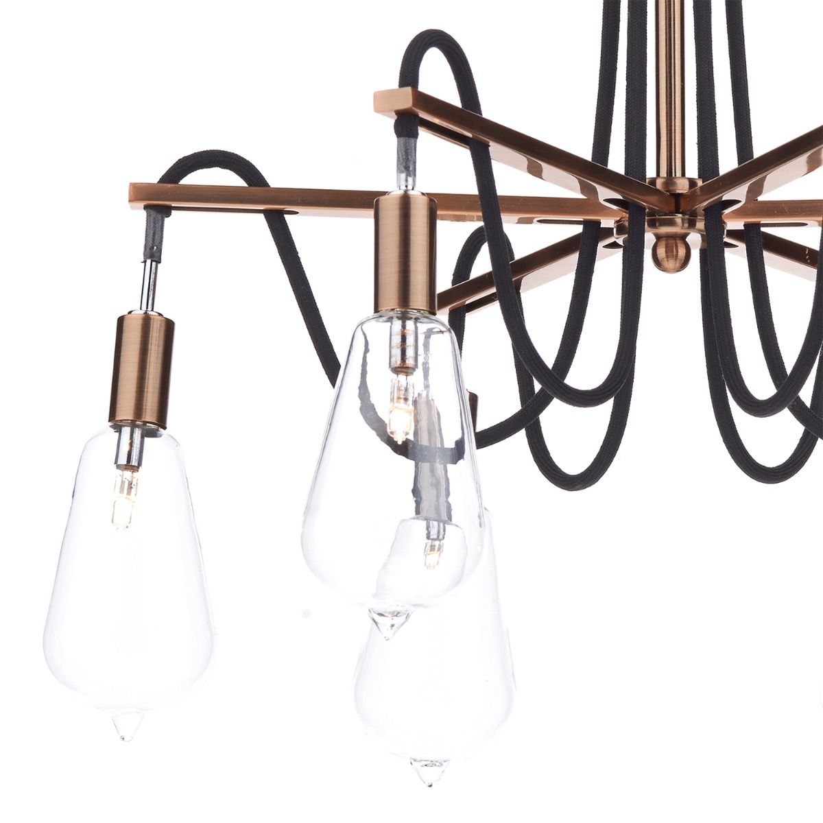 Scroll 6 Light Semi Flush Copper