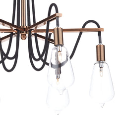 Scroll 6 Light Semi Flush Copper