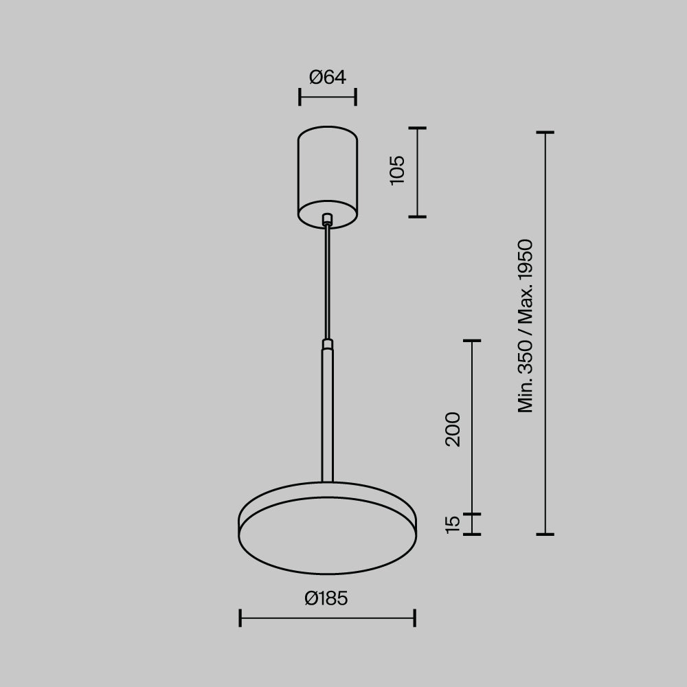 Plato Pendant Luminaire- Various Colours