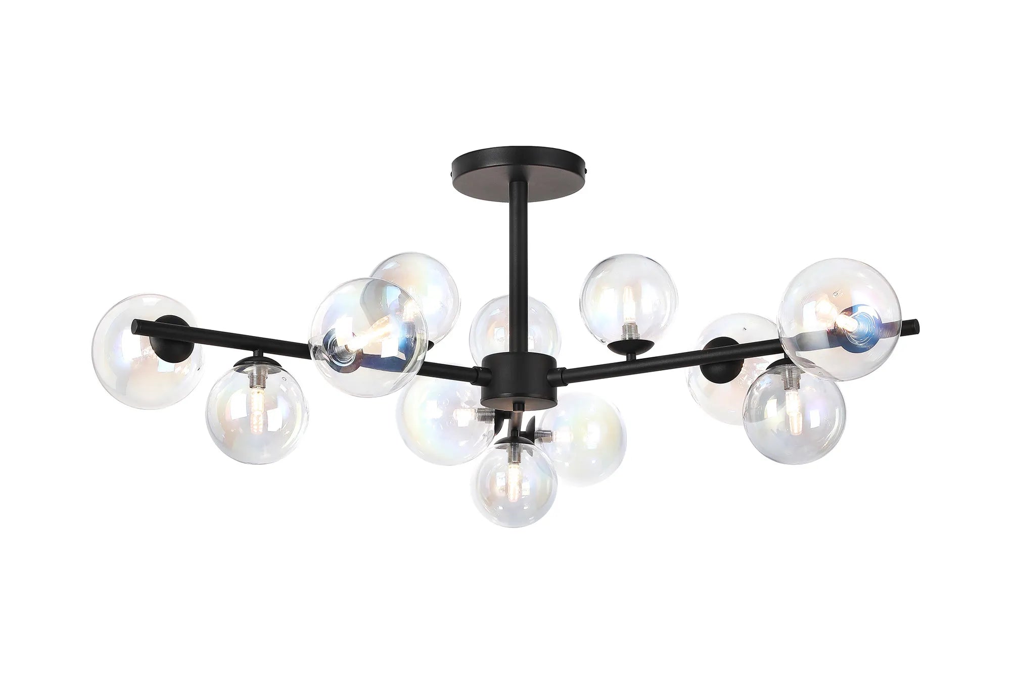 Seville 110cm Semi-Flush 3 Arm Ceiling Light, 12 x G9- Various Finishes