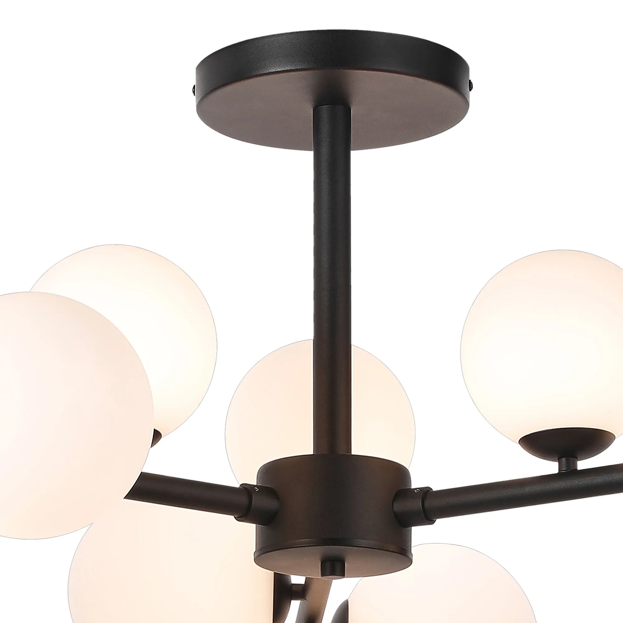 Seville 110cm Semi-Flush 3 Arm Ceiling Light, 12 x G9- Various Finishes
