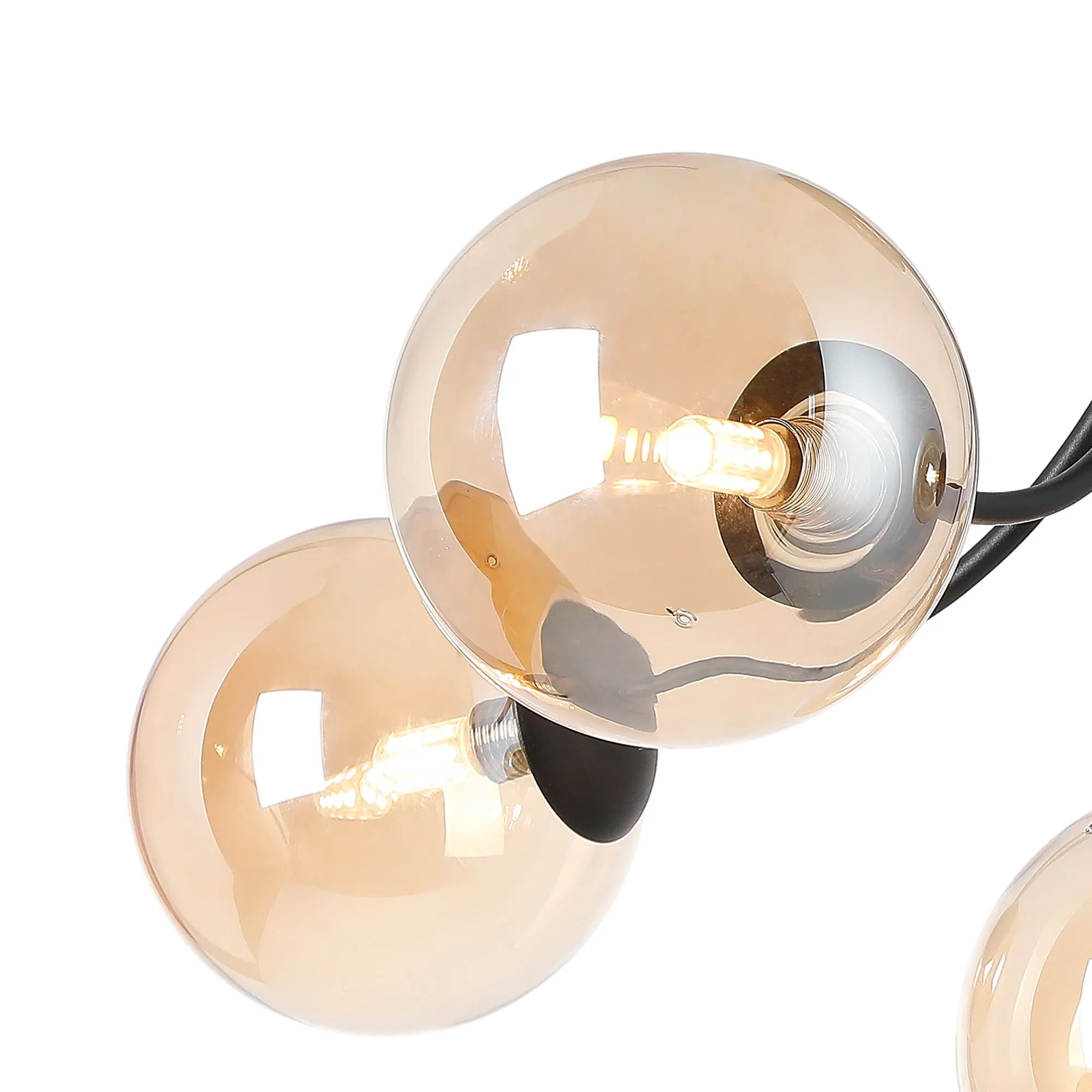 Seville 60cm Semi-Flush Curved 5 Arm Ceiling Light